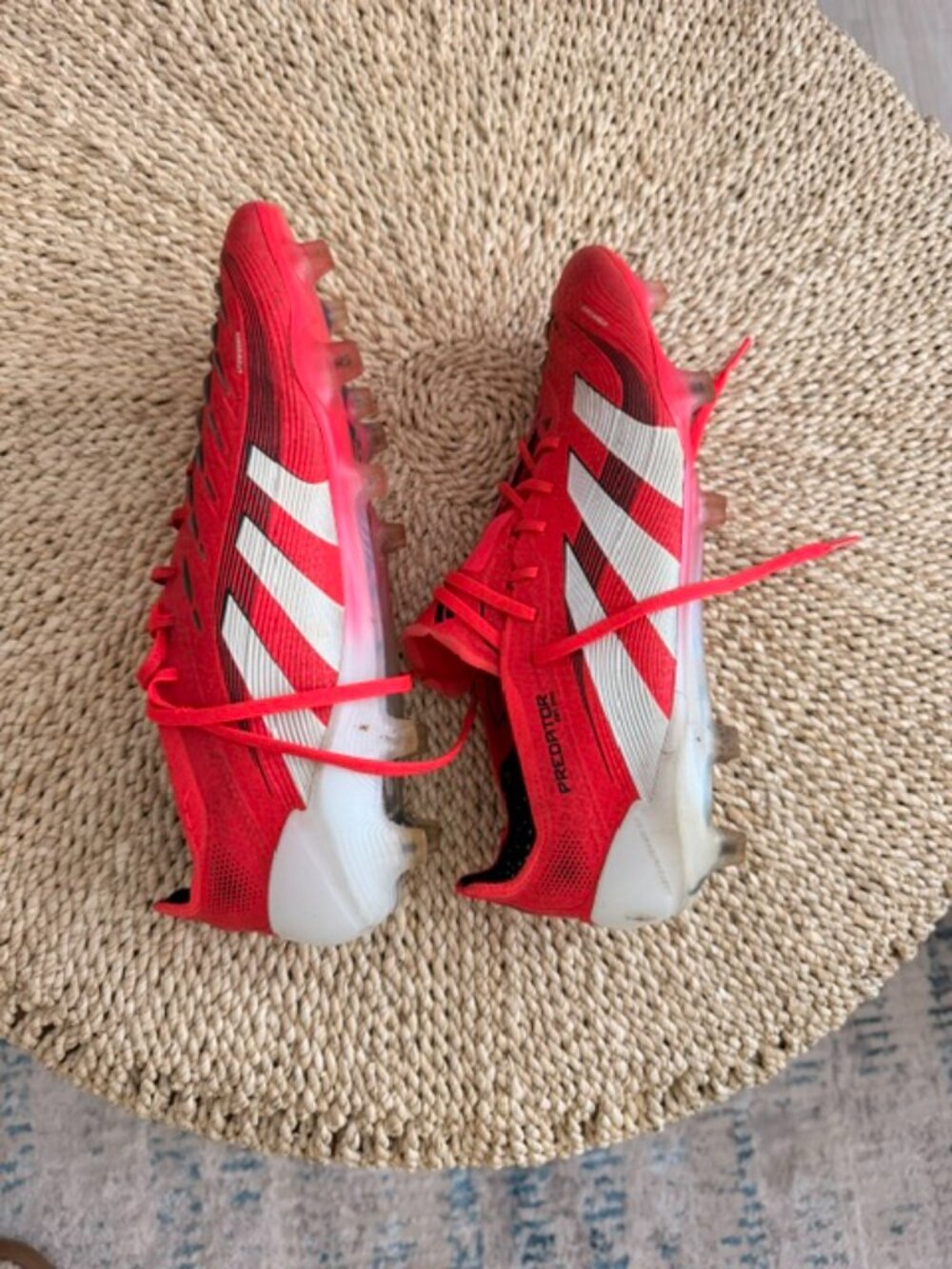 Adidas Predator Red Mens Soccer Cleats, Sz 8.5